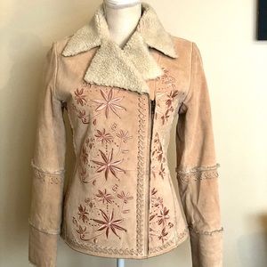 Vintage 90s Genuine Suede Coat